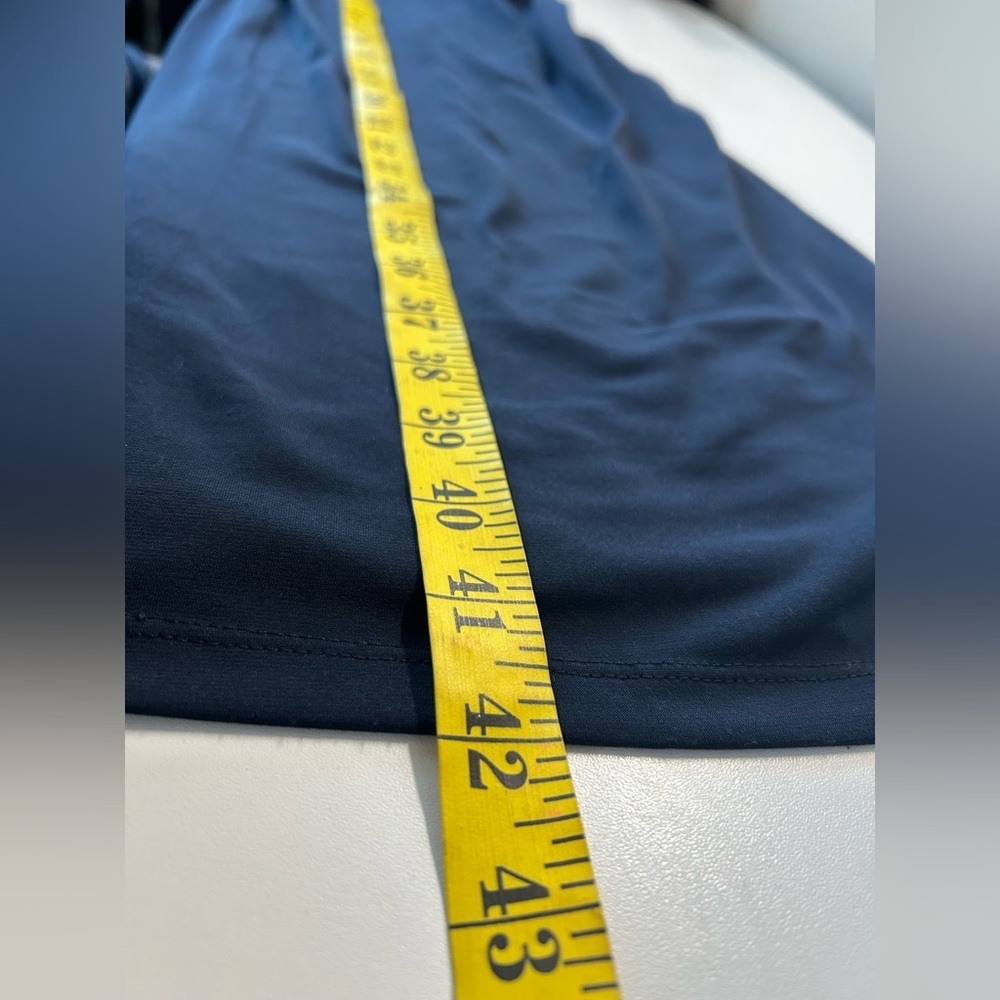 NWOT LIMITED FAUX WRAP NAVY BLUE 3/4 SLEEVE DRESS. FLATTERING ON ALL BODY TYPES - Picture 7 of 7